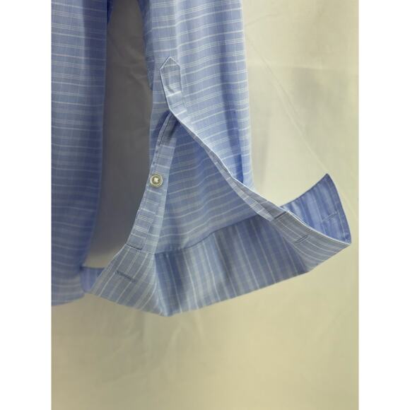 Kenneth Cole Men's XL Blue Button Down Cuff Link Shirt - Picture 5 of 10